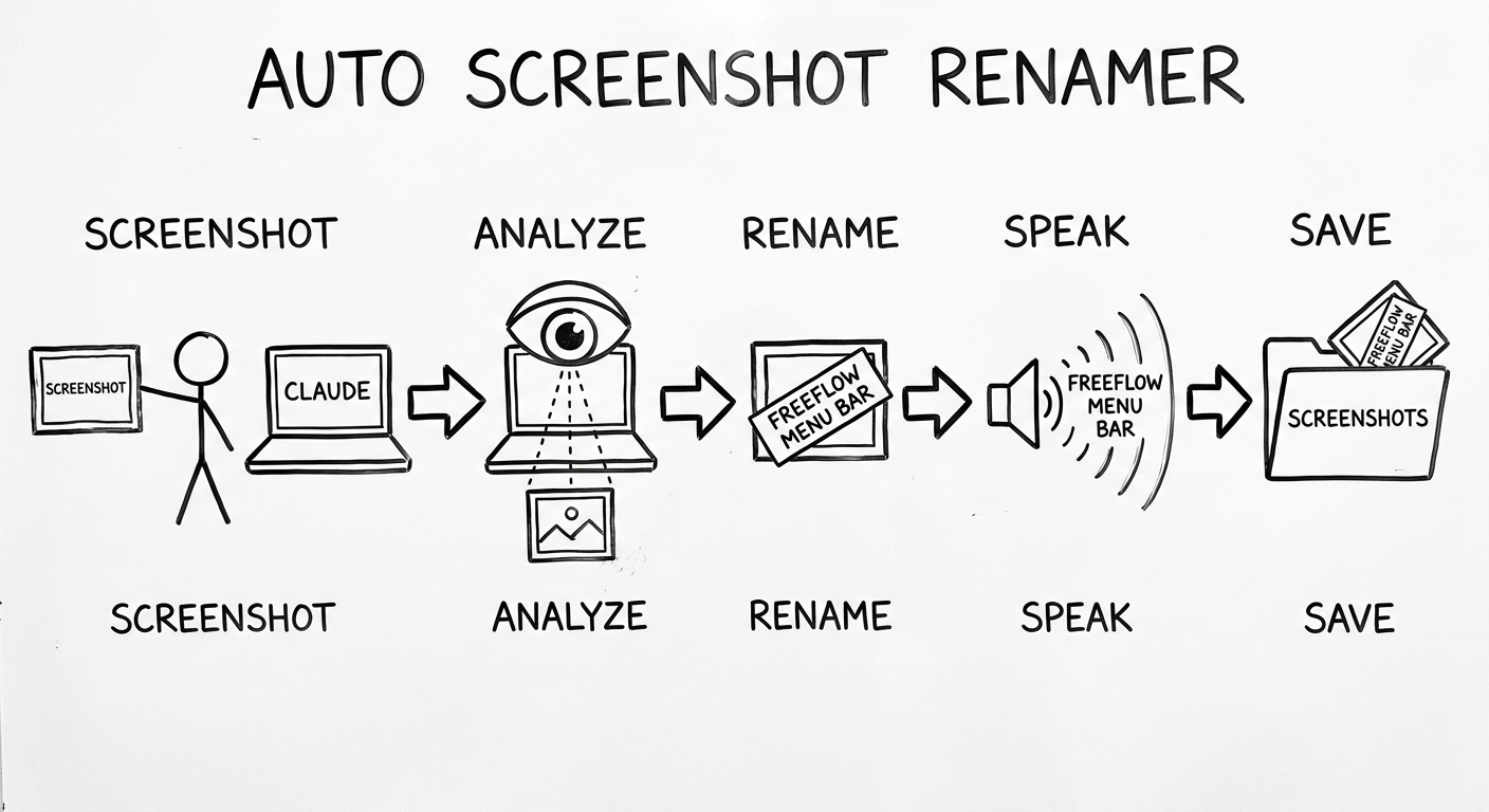 Auto Screenshot Renamer flow diagram